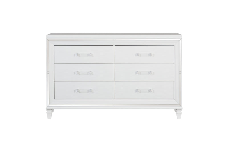 Tamsin Bedroom Collection 4pc in Silver and White