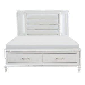 Tamsin Bedroom Collection 4pc in Silver and White