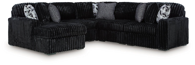 Midnight-Madness Sectional with Chaise
