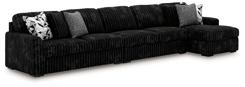 Midnight-Madness Sectional with Chaise