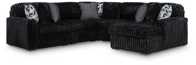 Midnight-Madness Sectional with Chaise
