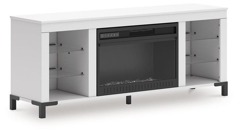 Brollevi 60" TV Stand with Electric Fireplace