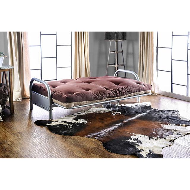 Aksel Black/Red Futon Mattress, Black, Red & Gray