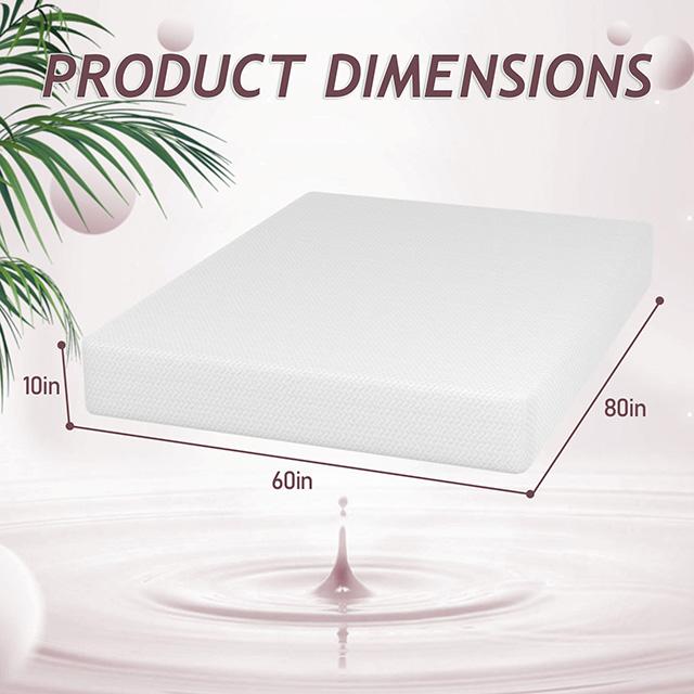 Forsythia 10" Queen Green Tea Gel Memory Foam