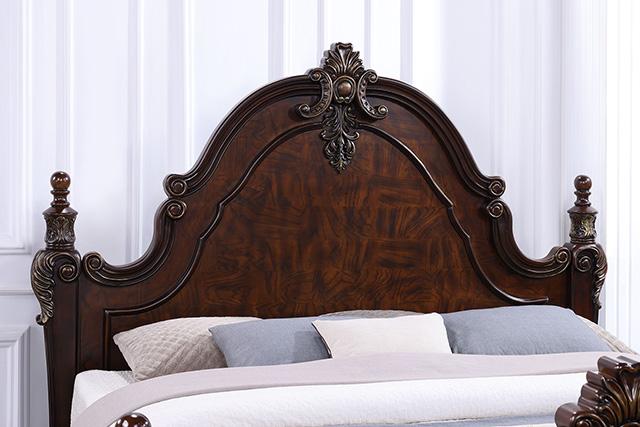 Francione Bed Chrome & Cherry