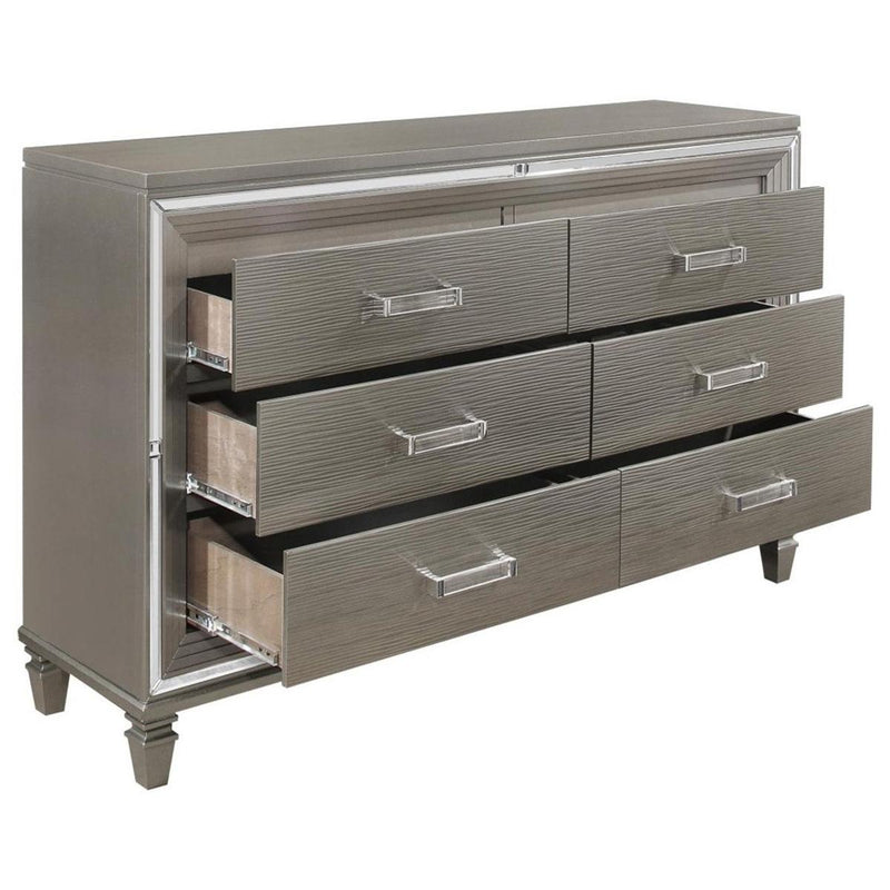 Tamsin Dresser in Silver Grey Metallic