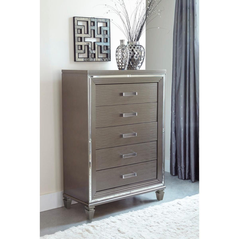 Tamsin Chest in Silver Grey Metallic