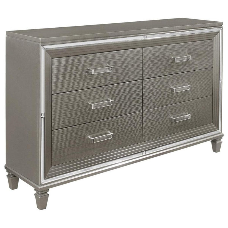 Tamsin Dresser in Silver Grey Metallic