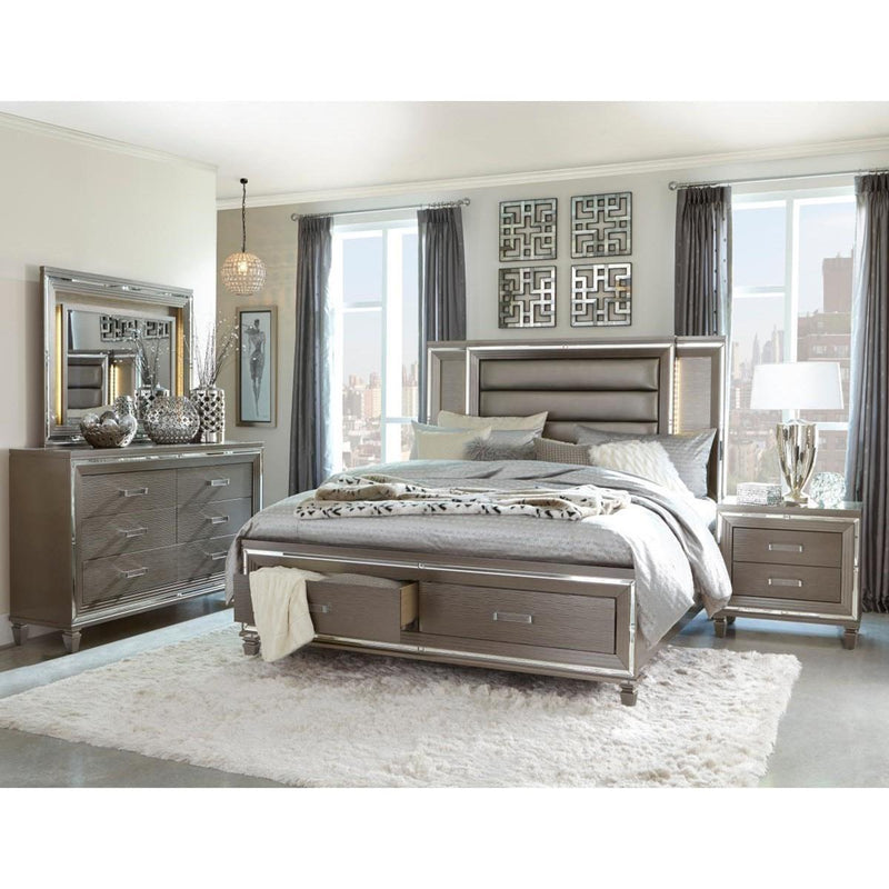 Tamsin Dresser in Silver Grey Metallic