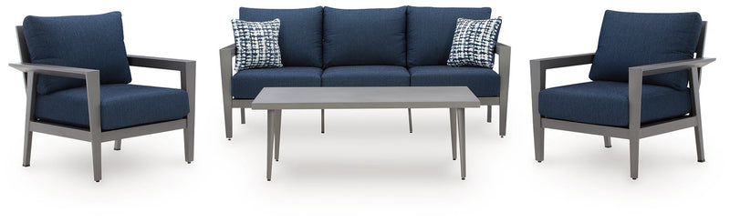 Gali Outdoor Sofa/Chairs/Table Set (Set of 4)