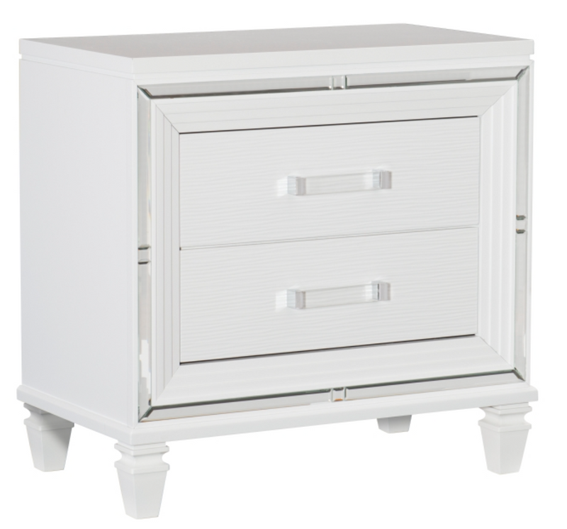 Tamsin Bedroom Collection 4pc in Silver and White
