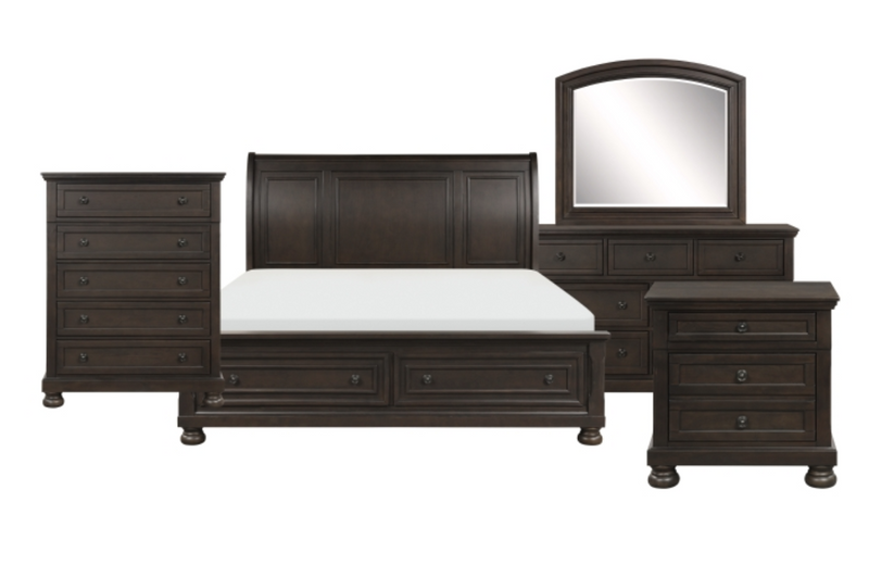 Dark Brown Begonia Collection 4 & 5 Piece Bedroom Set