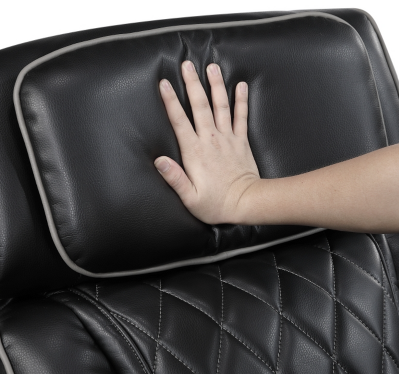 9516BLK-3PWH Power Double Reclining Sofa with Center Drop-Down Cup Holders