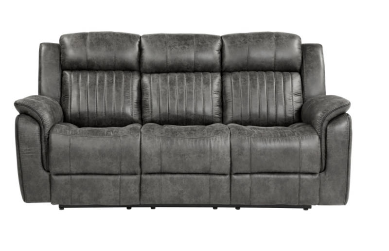Centeroak Motion Sofa Set 2pc/3pc in Microfiber Gray or Brown
