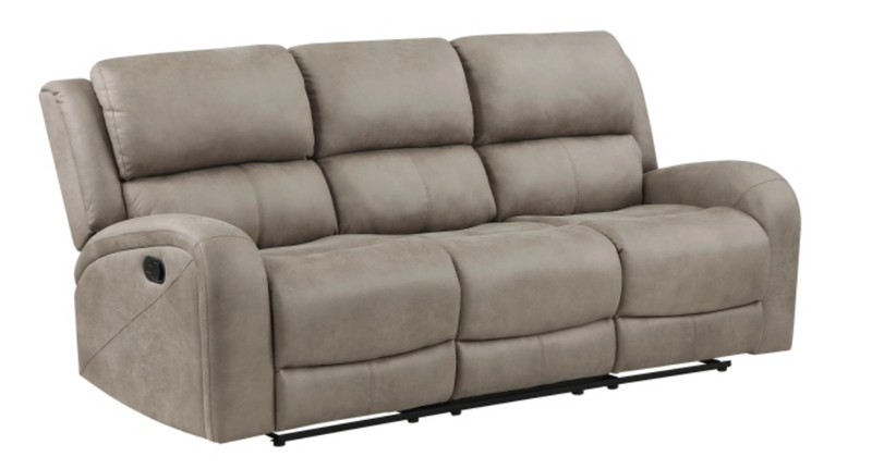 Pagosa Motion Sofa Set 2pc/3pc in Microfiber Brown or Gray