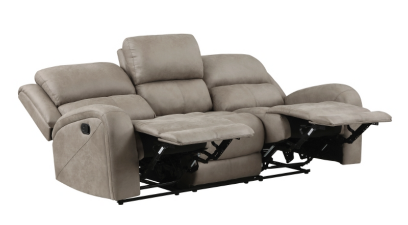 Pagosa Motion Sofa Set 2pc/3pc in Microfiber Brown or Gray