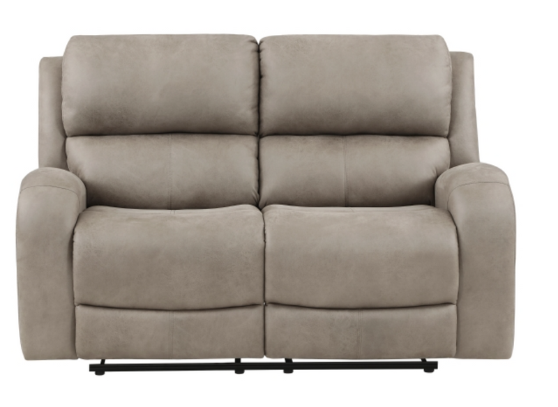 Pagosa Motion Loveseat in Microfiber Gray or Brown