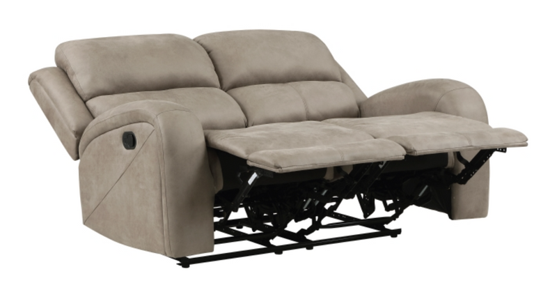 Pagosa Motion Sofa Set 2pc/3pc in Microfiber Brown or Gray