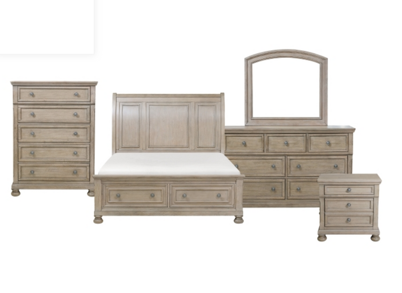 Gray Bethel Collection 4 & 5 Piece Bedroom Set