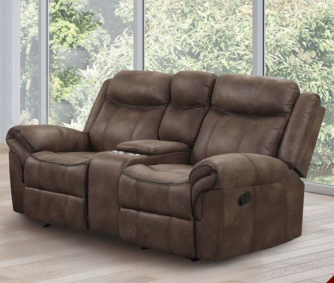 Agata Manual Loveseat in Brown