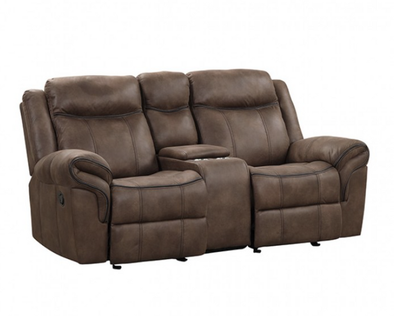 Agata Manual Loveseat in Brown