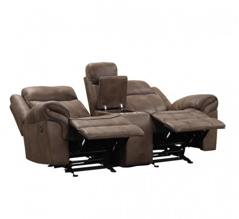 Agata Manual Loveseat in Brown
