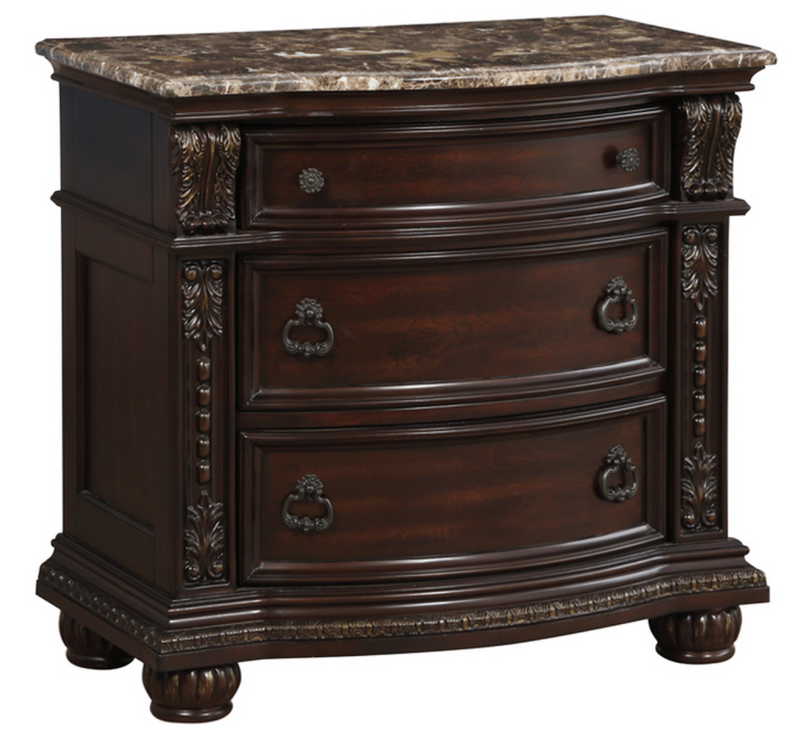 European Style Grand Sleigh Bedroom 4 & 5 Piece Set