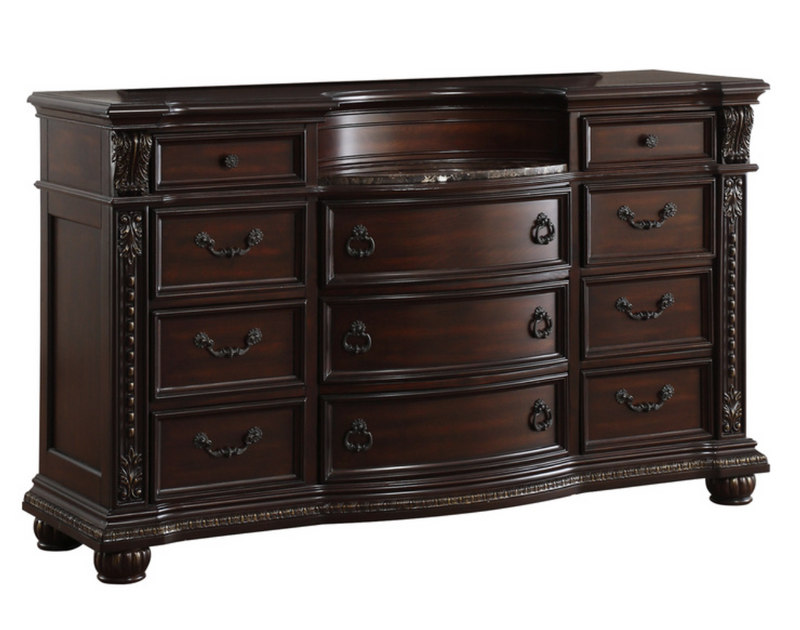 European Style Grand Sleigh Bedroom 4 & 5 Piece Set