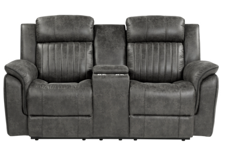 Centeroak Motion Sofa Set 2pc/3pc in Microfiber Gray or Brown