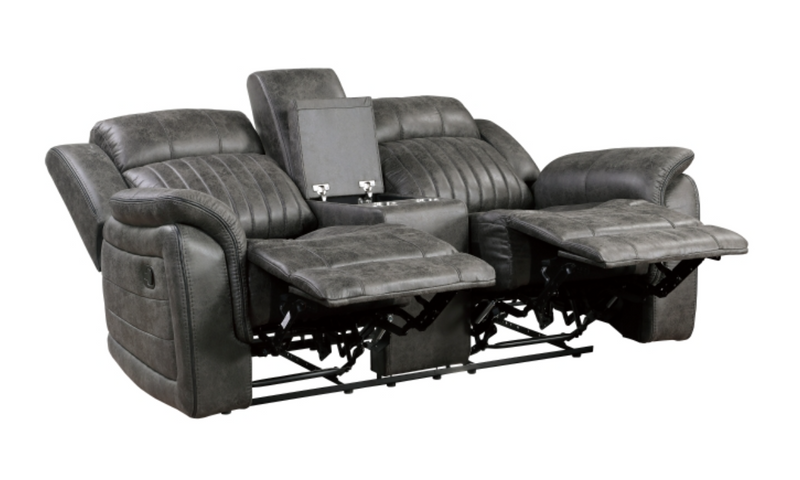 Centeroak Motion Sofa Set 2pc/3pc in Microfiber Gray or Brown