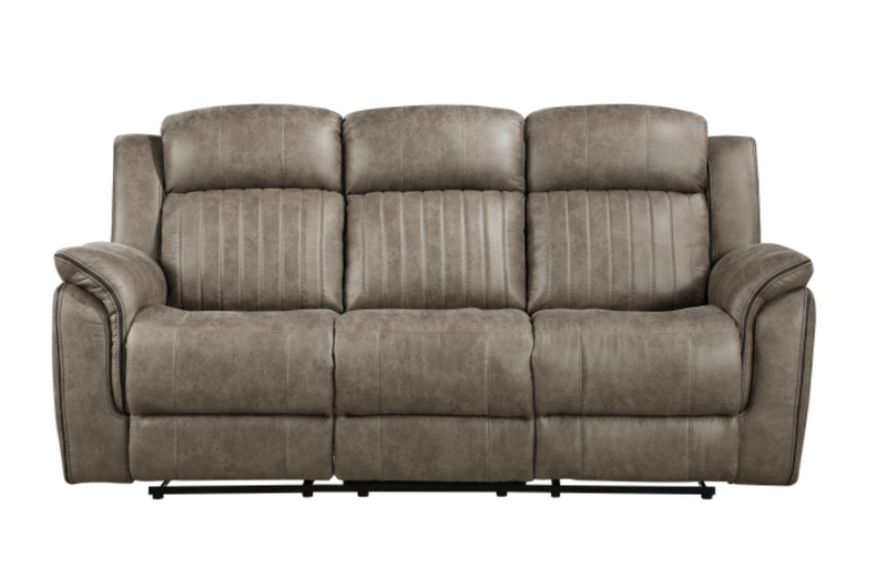 Centeroak Motion Sofa Set 2pc/3pc in Microfiber Gray or Brown