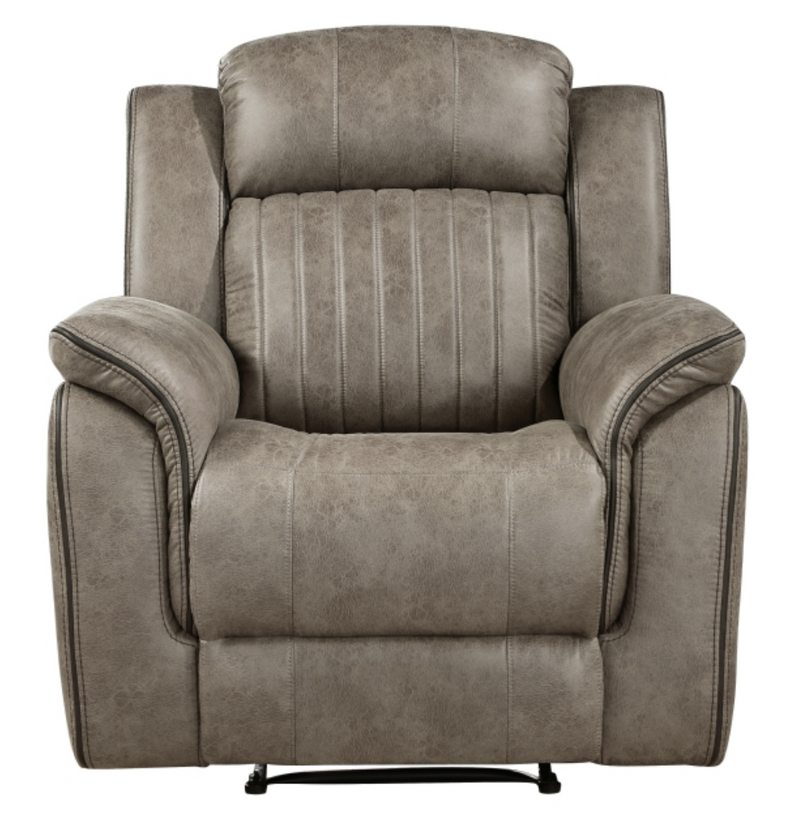 Centeroak Motion Sofa Set 2pc/3pc in Microfiber Gray or Brown