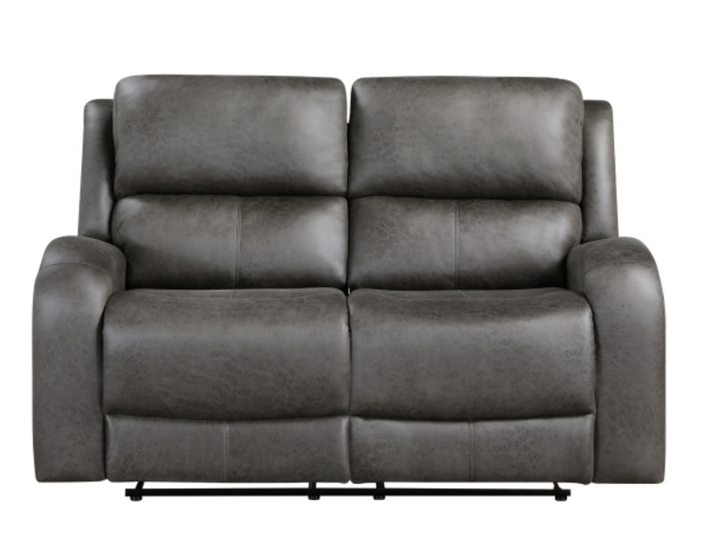 Pagosa Motion Loveseat in Microfiber Gray or Brown