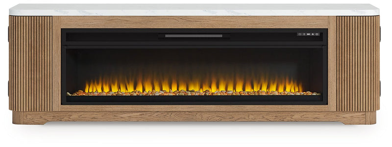 Camdill 80" TV Stand with Electric Fireplace
